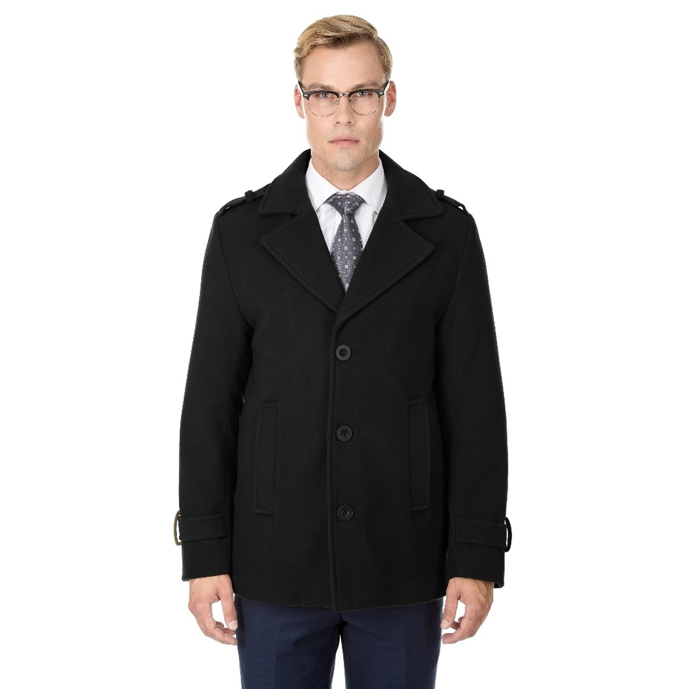 Braveman Men's Single Breasted Wool Blend Coats